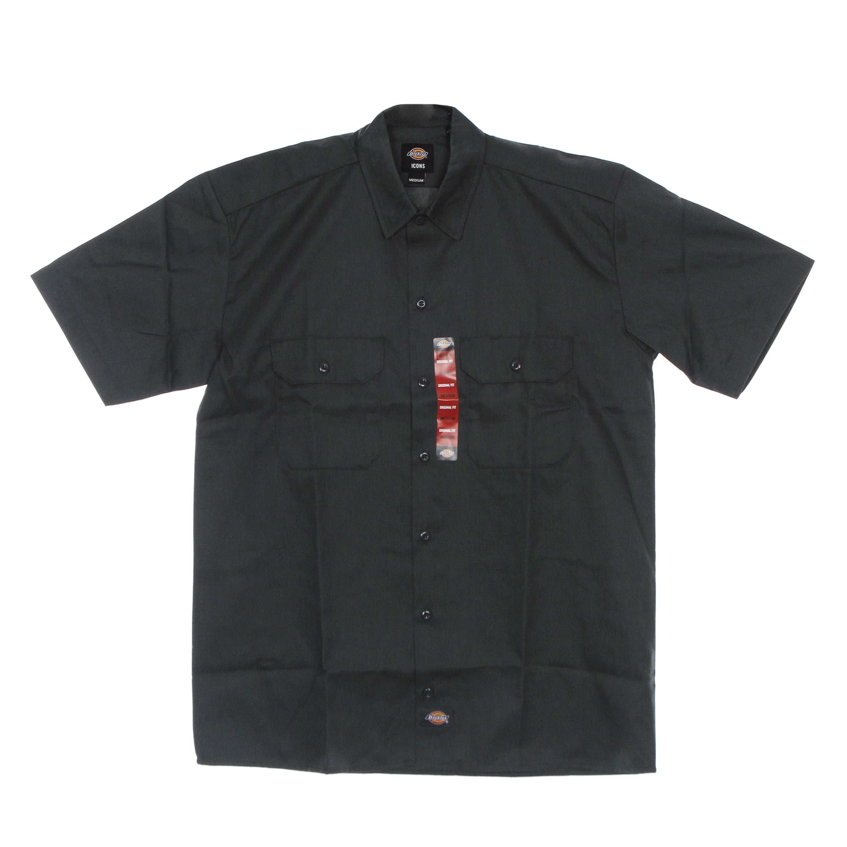 Camicia Manica Corta Uomo Work Shirt Rec Charcoal Grey