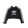 Adidas, Felpa Leggera Cappuccio Corta Ragazza Cropped Hoodie, Black/white