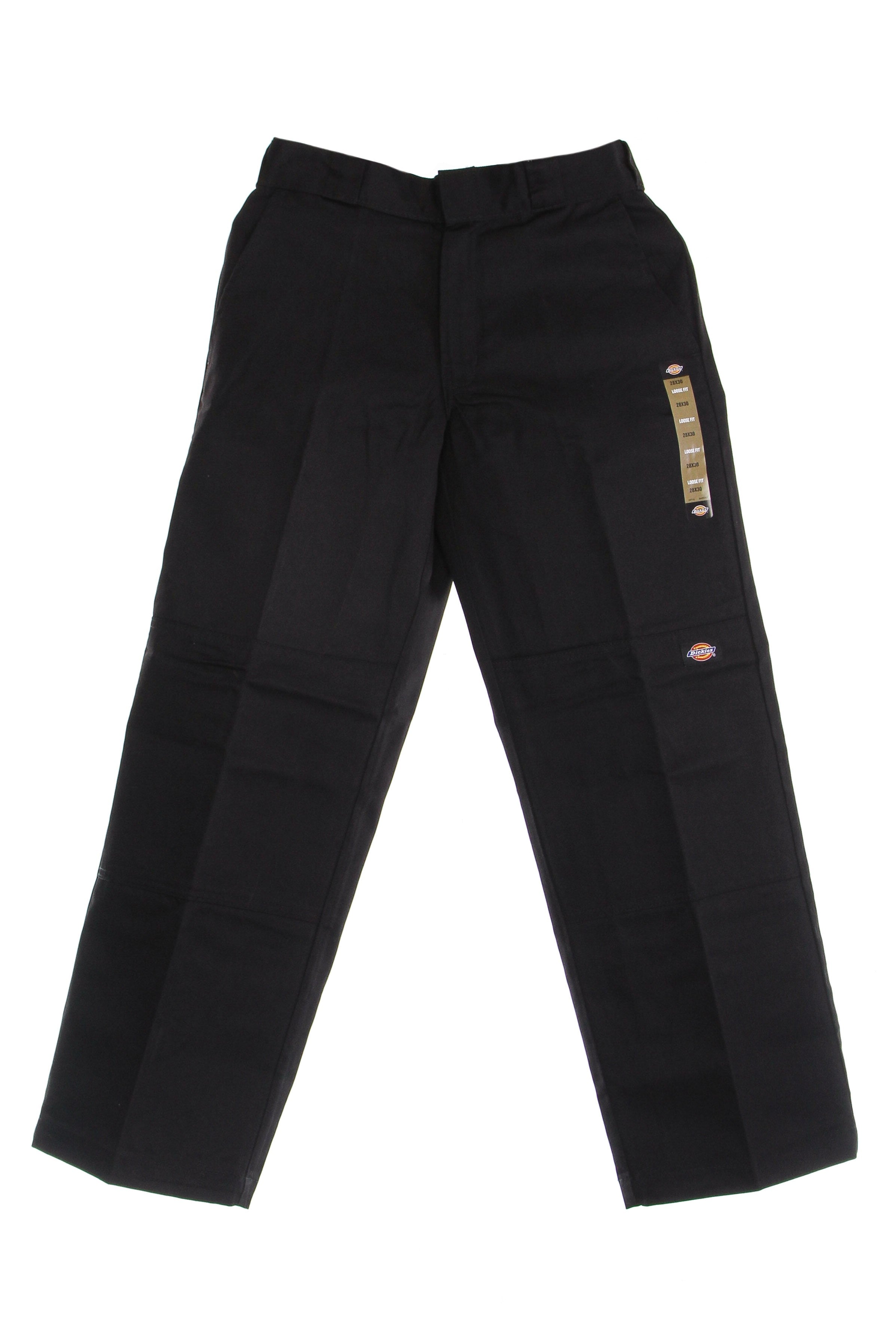 Double Knee Rec Black Men's Long Trousers