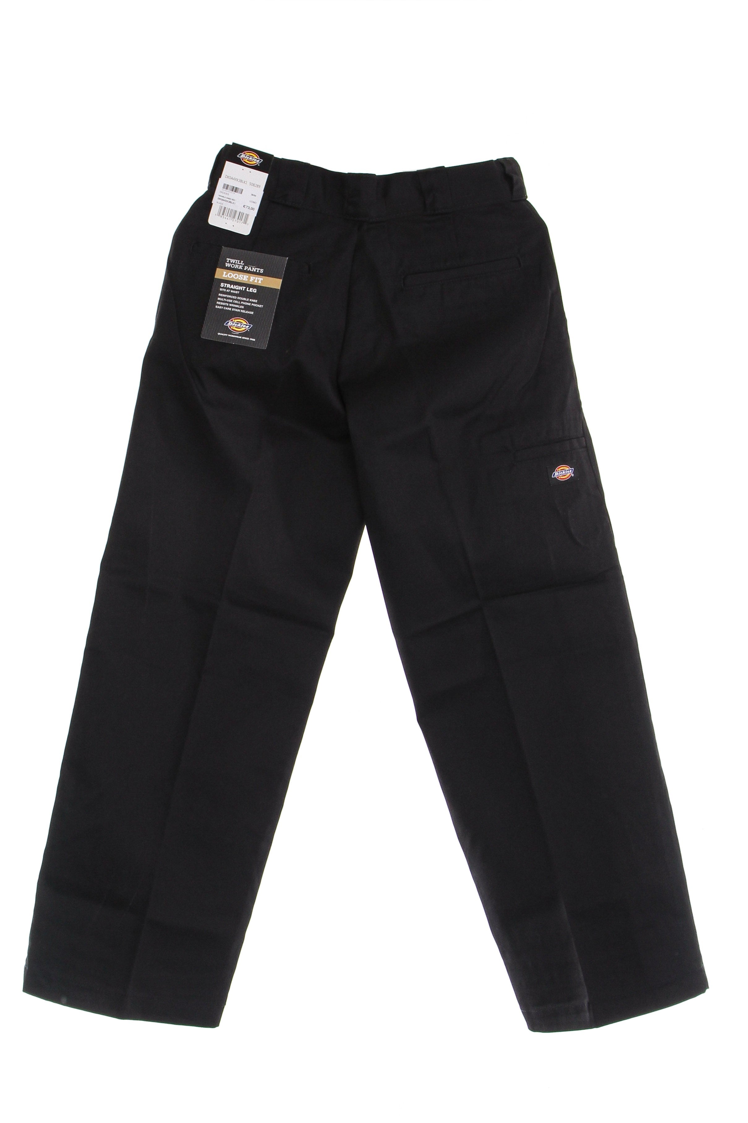 Double Knee Rec Black Men's Long Trousers