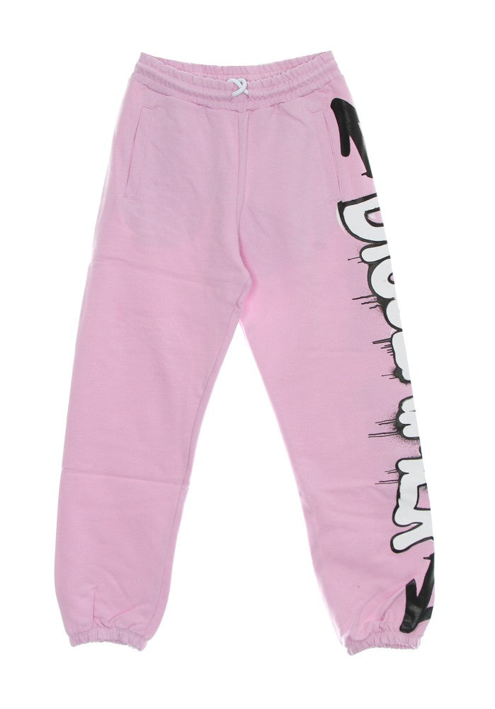 Women's Lightweight Tracksuit Pants Big Logo Pants Pink