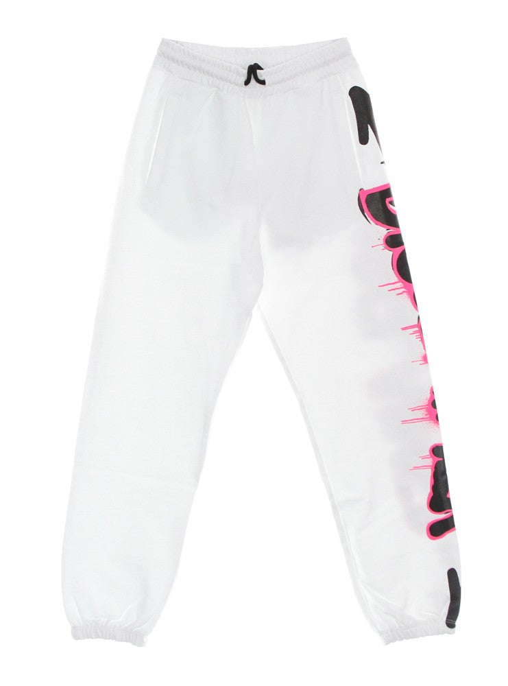 Women's Lightweight Tracksuit Pants Big Logo Pants White