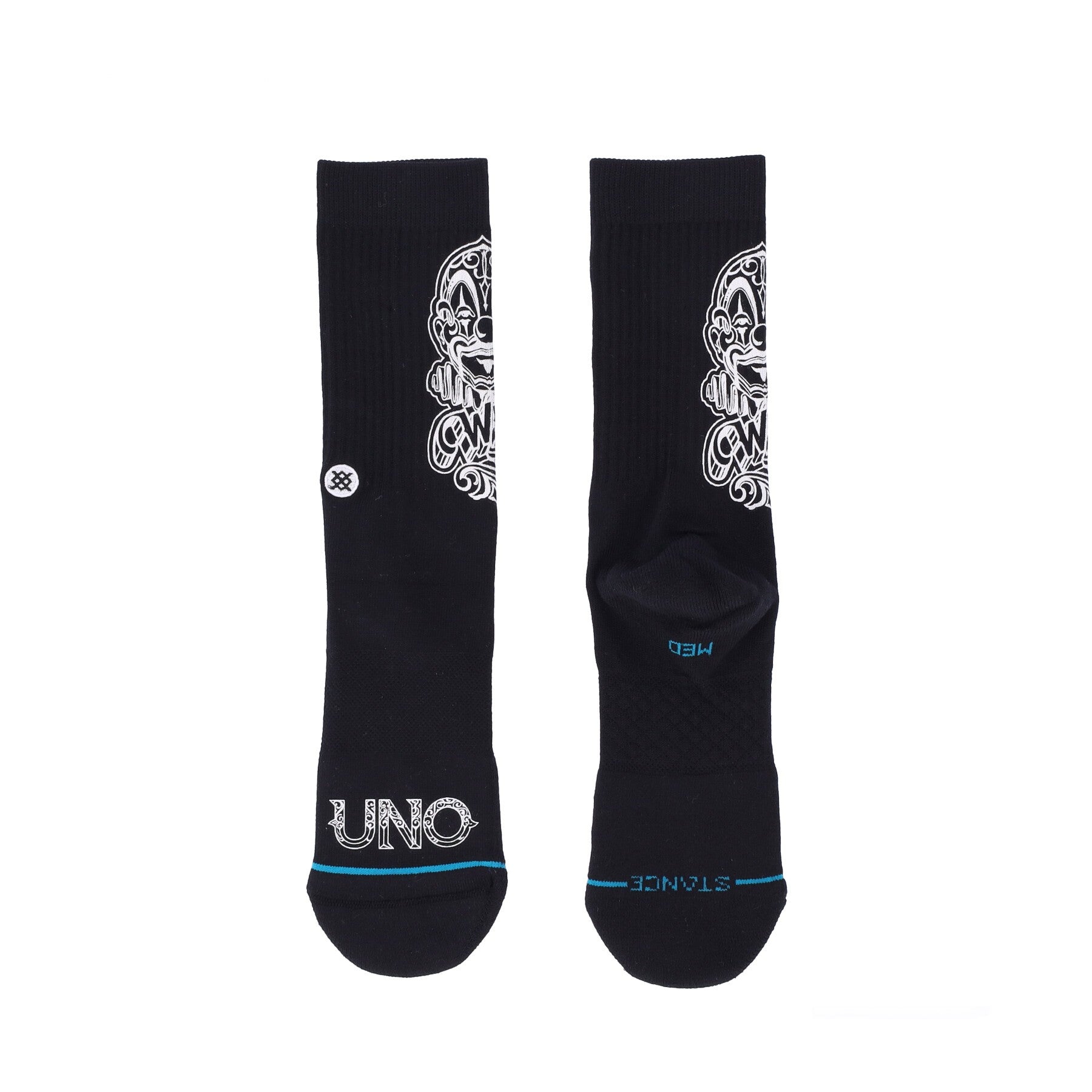 Stance, Calza Media Uomo Wild Card X Cartoon X Uno, Black