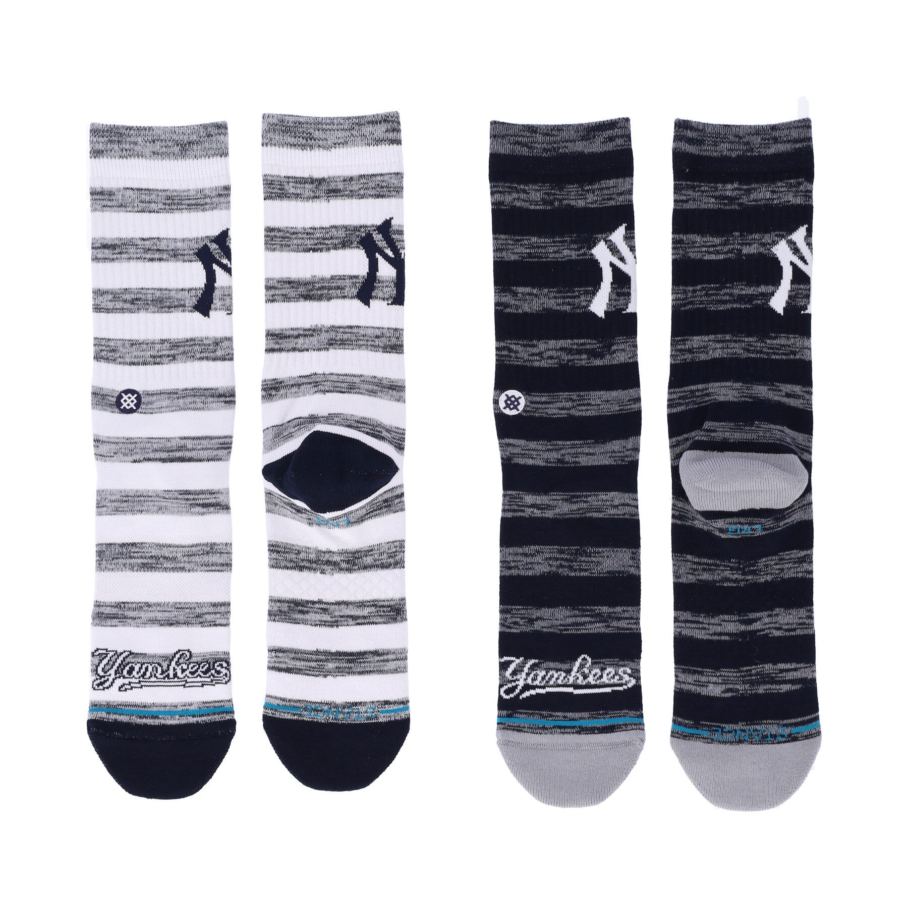 Stance, Calza Media Uomo Yankees Twist 2 Pack, White