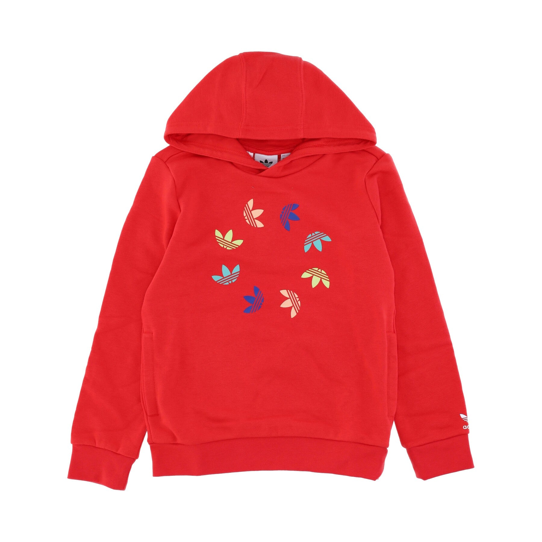 Adidas, Felpa Leggera Cappuccio Ragazzo Adicolor Hoodie, Vivid Red