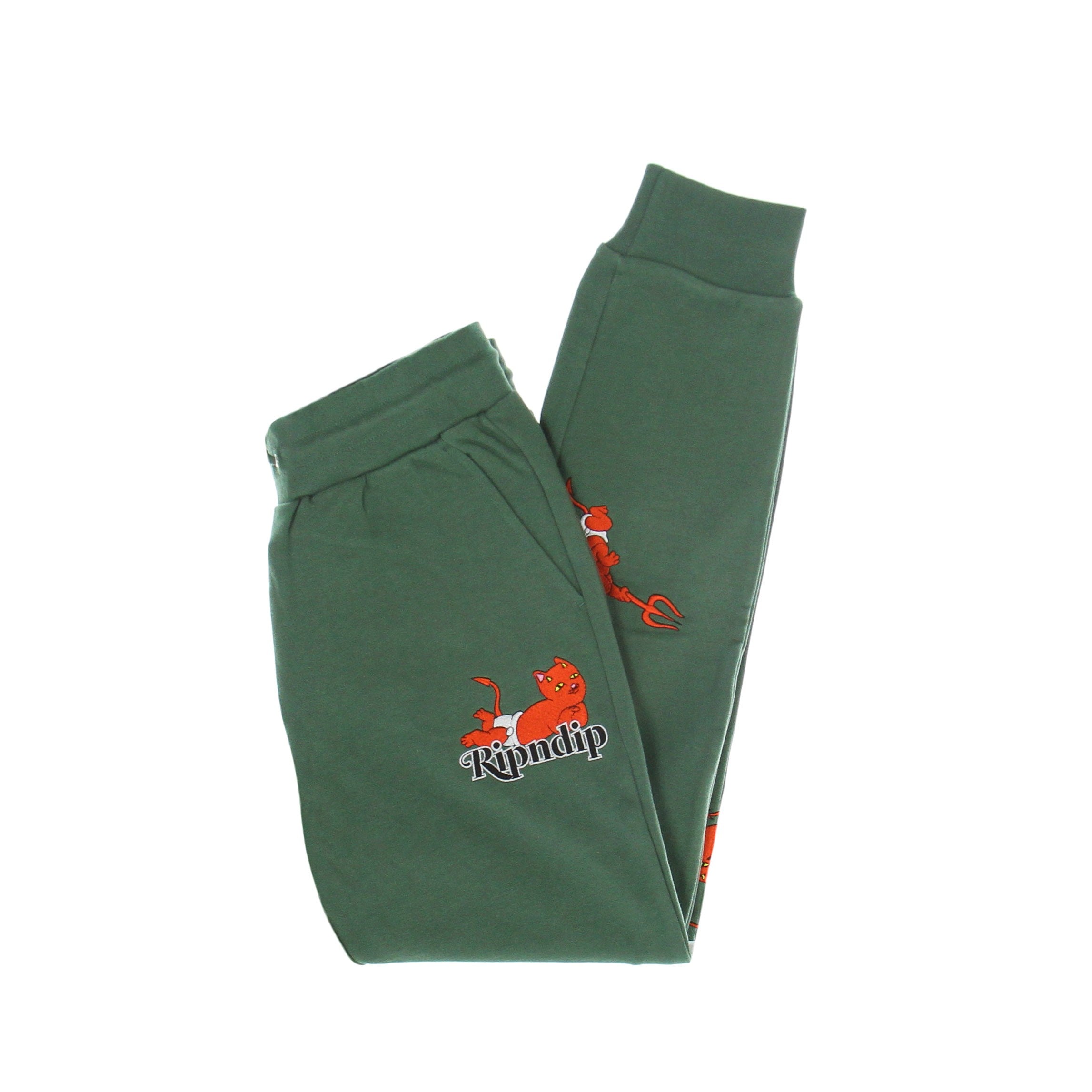 Ripndip, Pantalone Tuta Leggero Uomo Devil Babies Sweat Pants, Dark Sage