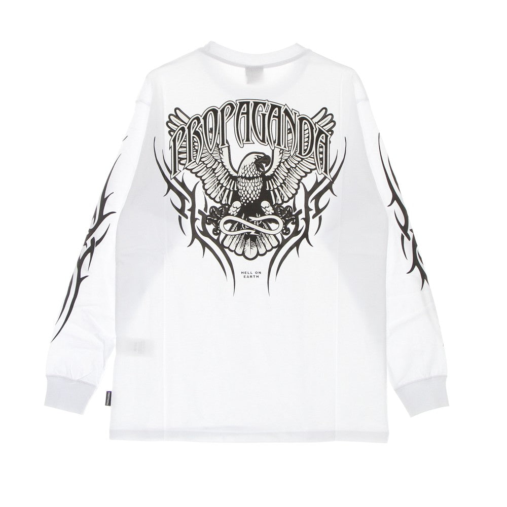 Propaganda, Maglietta Manica Lunga Uomo Eagle L/s Tee, White