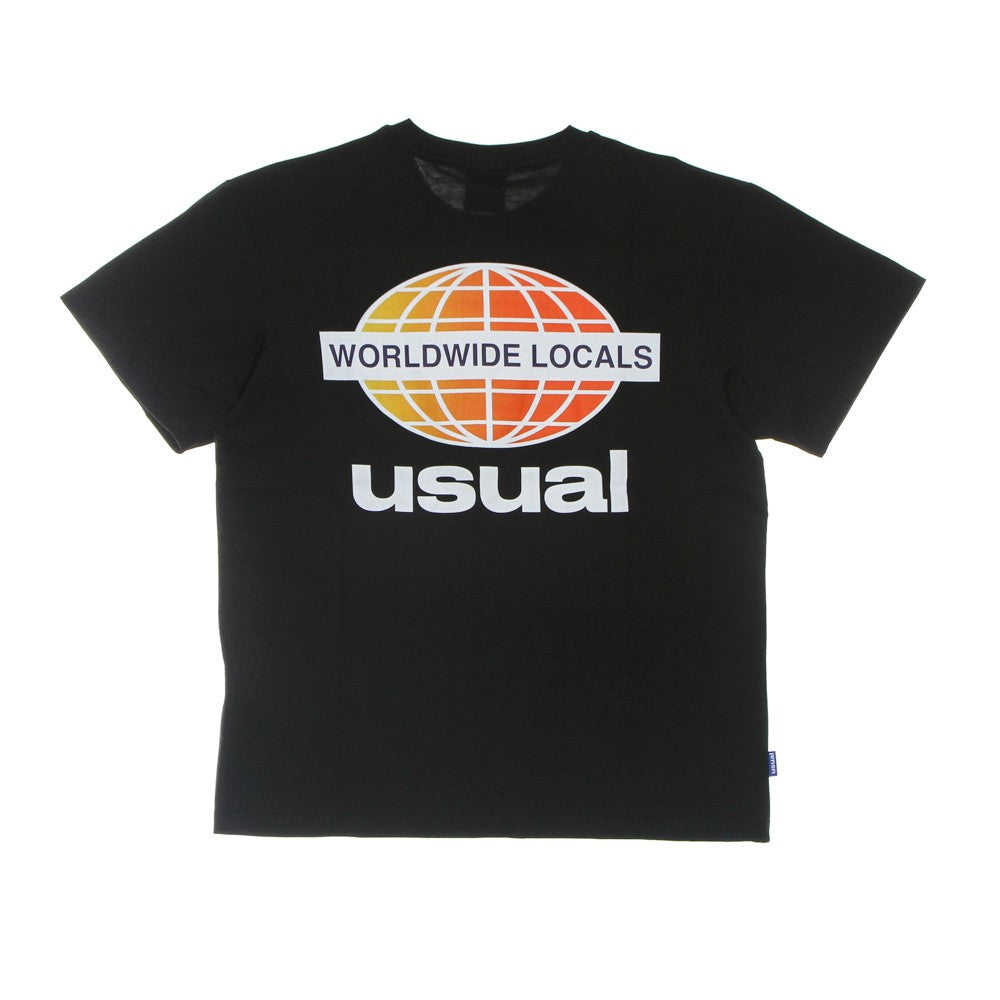 Usual, Maglietta Uomo Wwl Gradient Tee, Black