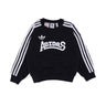 Adidas, Felpa Leggera Girocollo Ragazza Logo Crewneck, Black/white