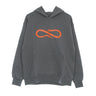 Propaganda, Felpa Leggera Cappuccio Uomo Logo Orange Hoodie, Grey/orange