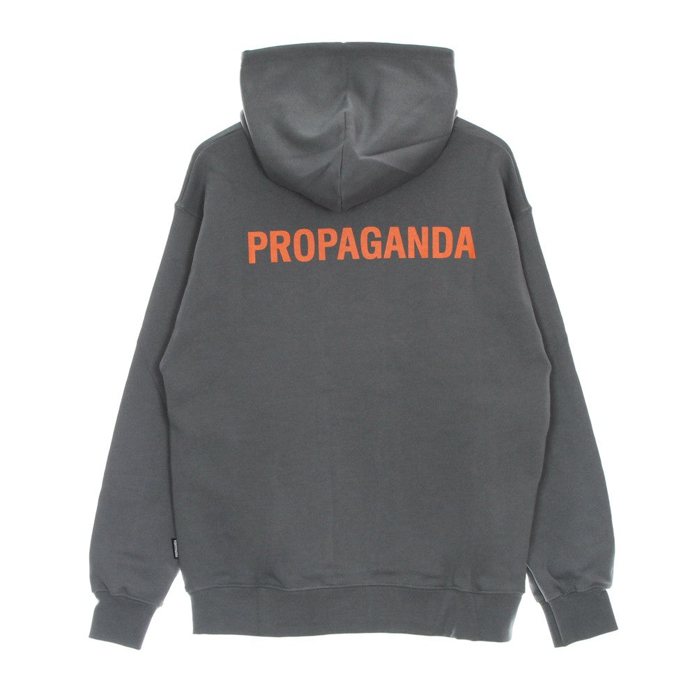 Propaganda, Felpa Leggera Cappuccio Uomo Logo Orange Hoodie, 