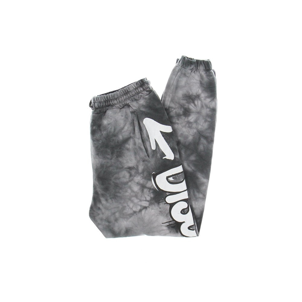 Pantalone Tuta Leggero Uomo Logo Pants Tie Dye Black