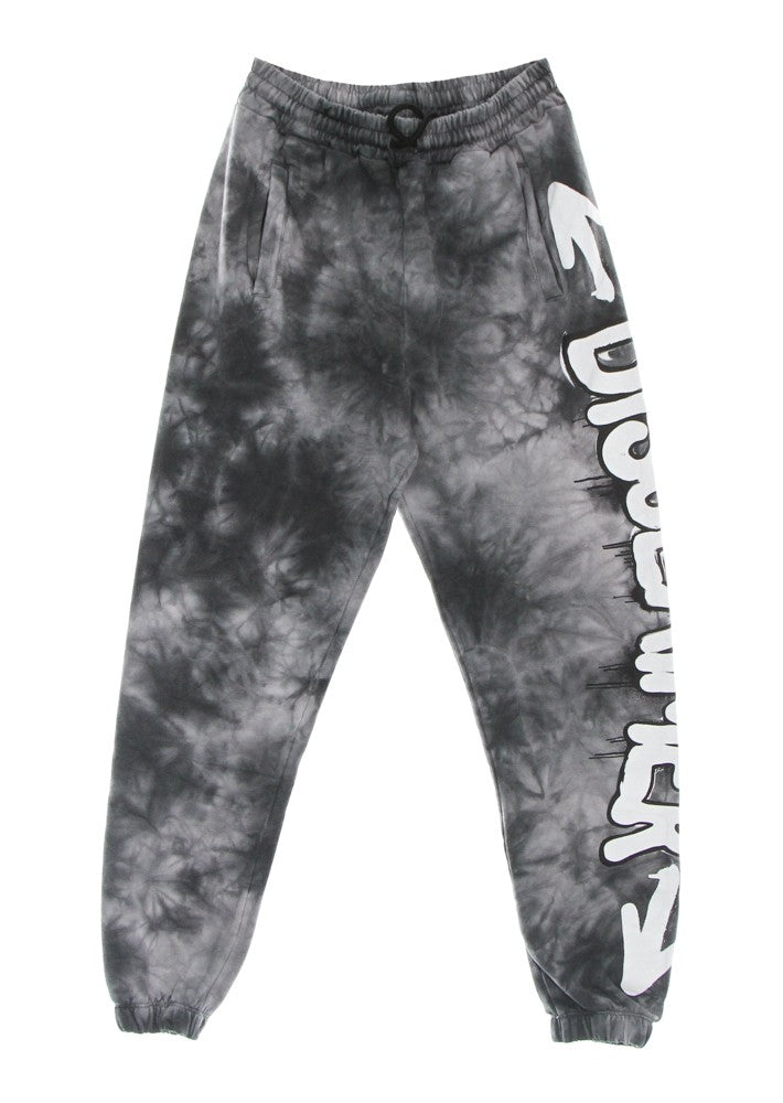 Pantalone Tuta Leggero Uomo Logo Pants Tie Dye Black