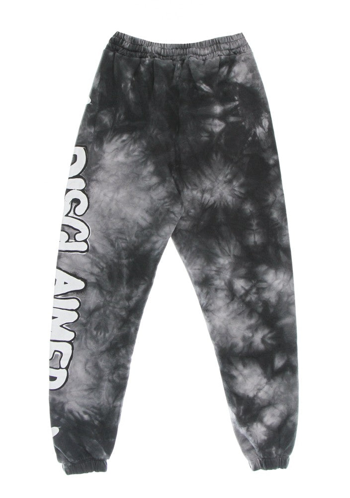 Pantalone Tuta Leggero Uomo Logo Pants Tie Dye Black