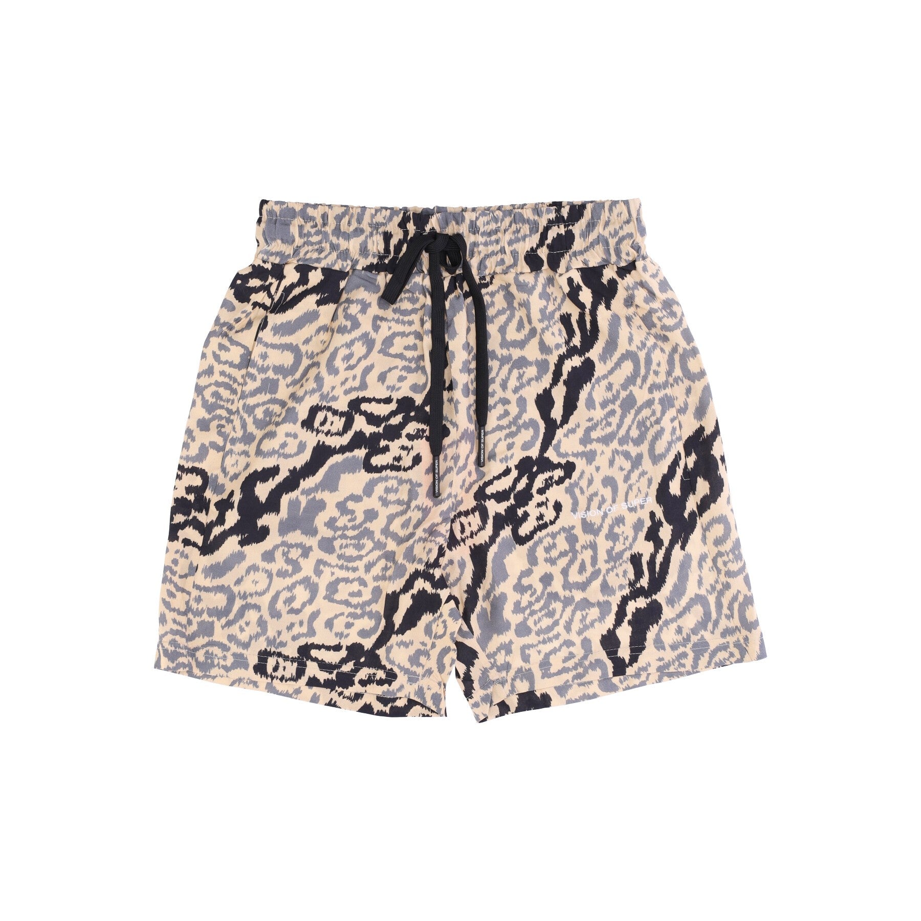 Vision Of Super, Pantaloncino Uomo Allover Leopard Shorts, Beige