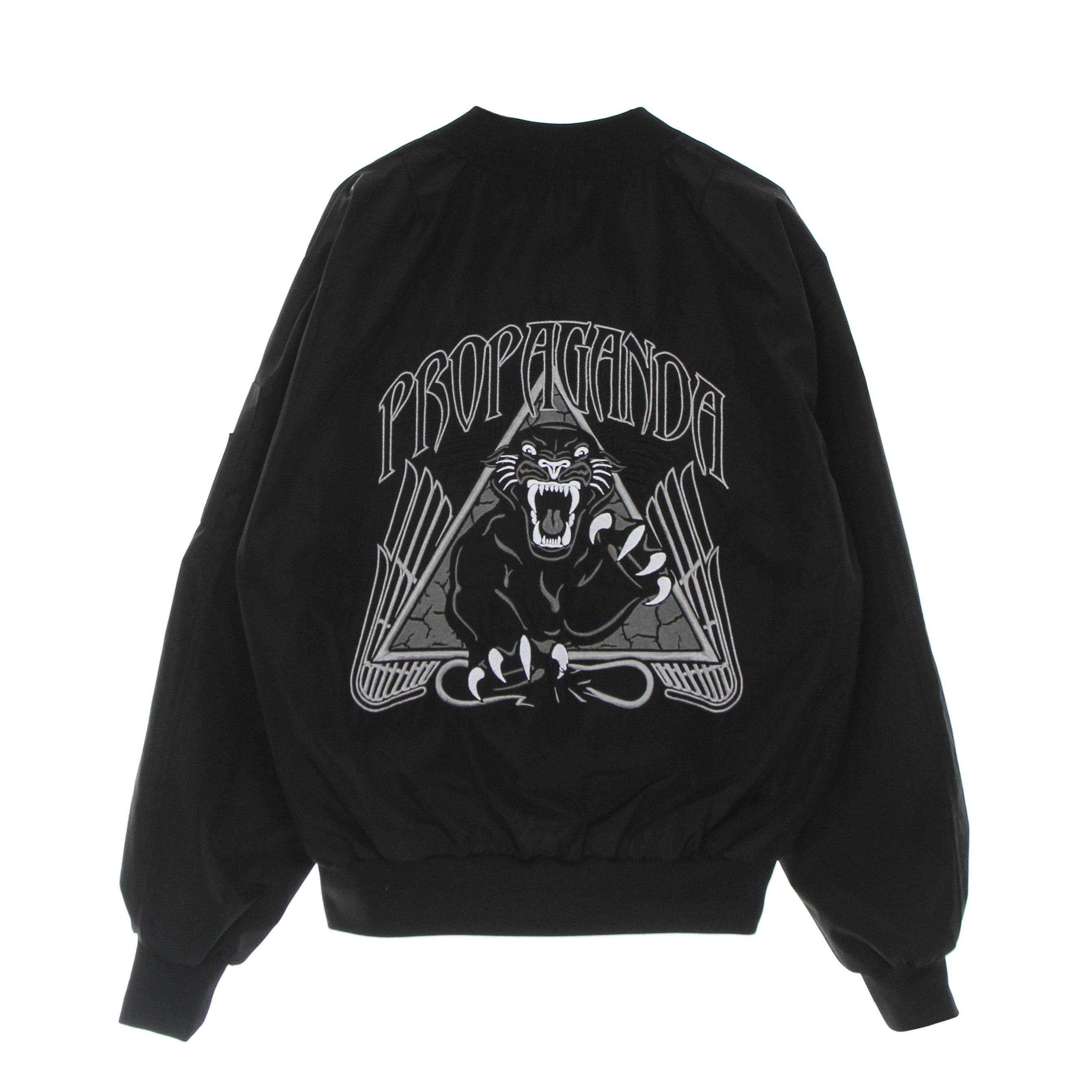 Panther Embroidery Light Bomber Men's Bomber Jacket Black