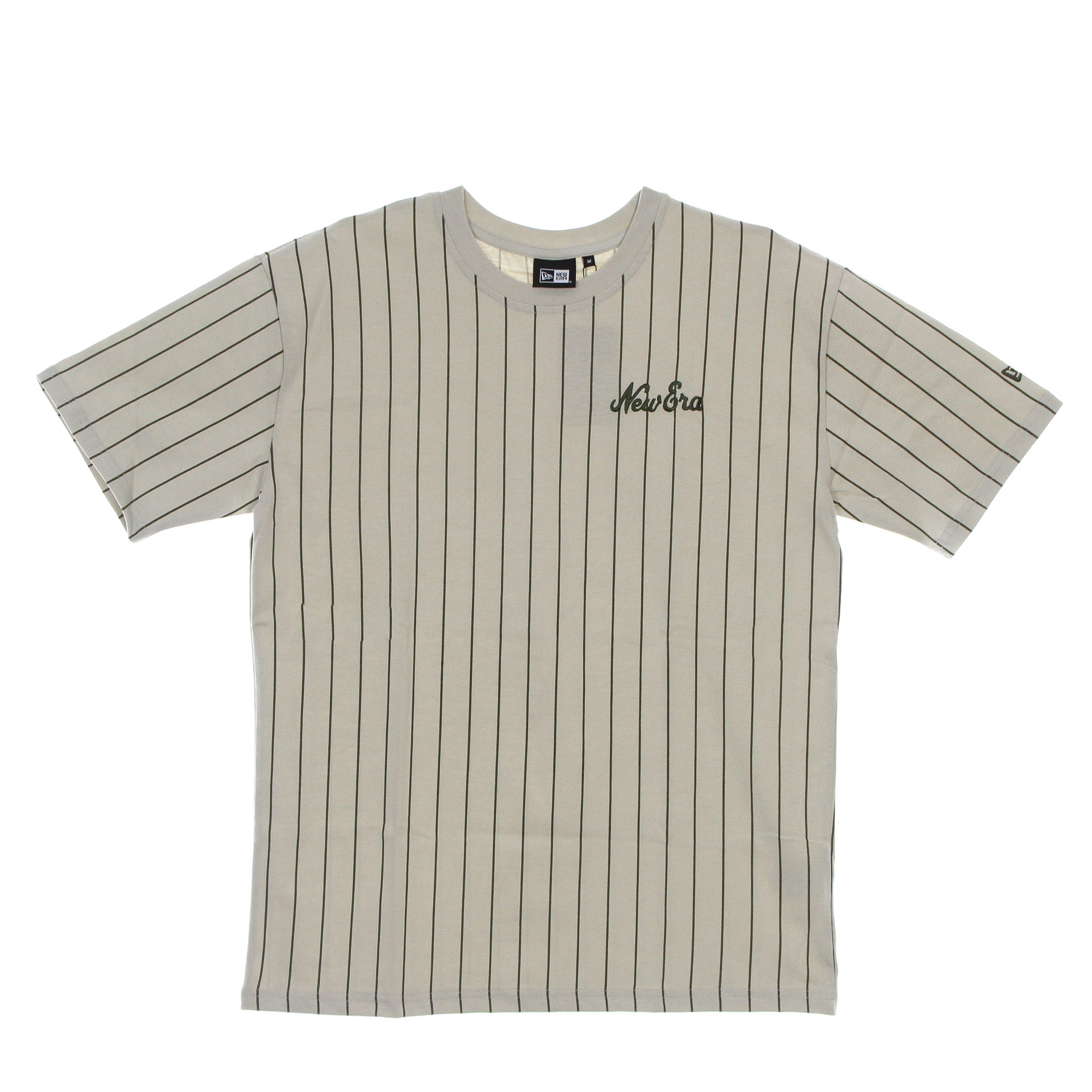 Maglietta Uomo Ne Oversized Pinstripe Tee Stone/new Olive