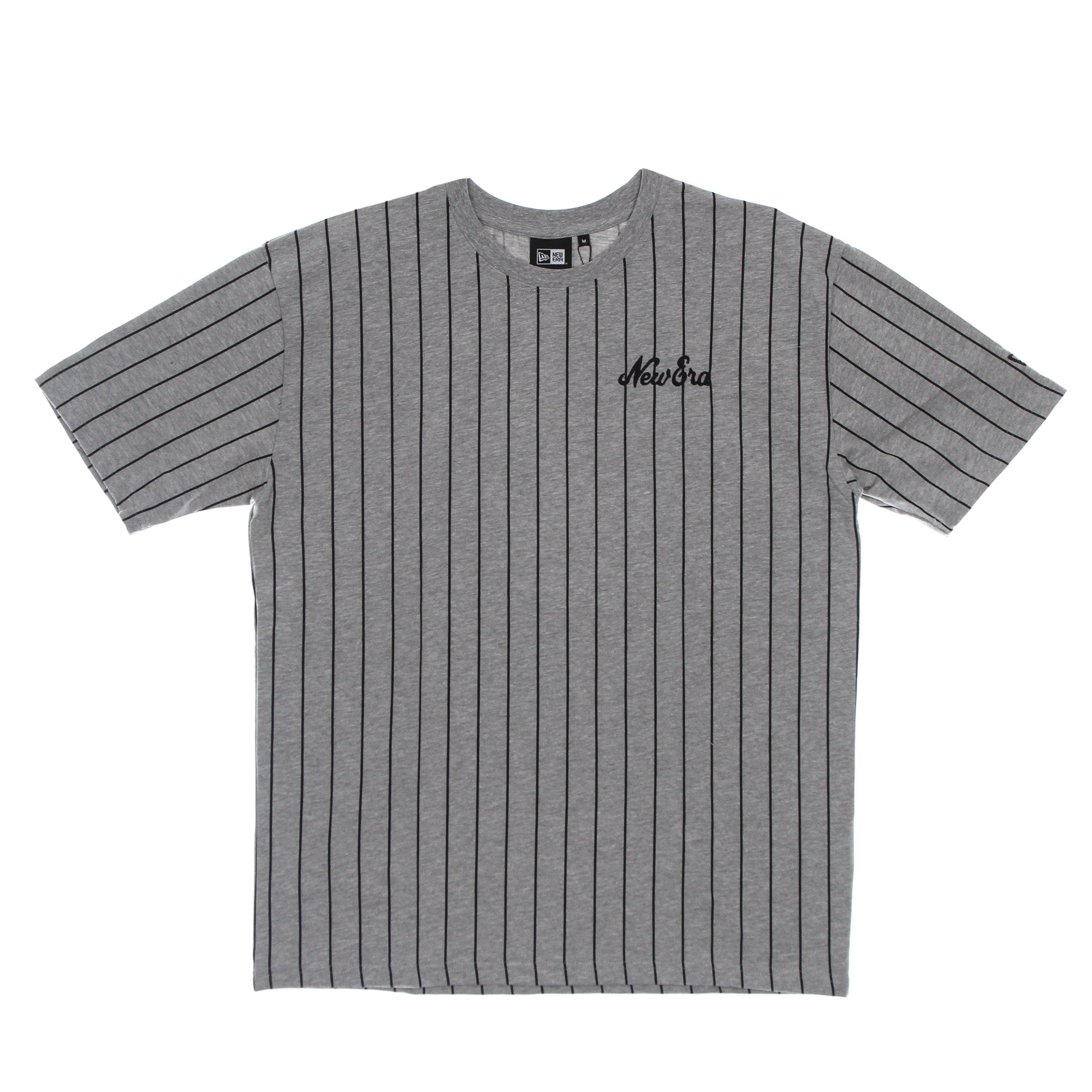 Maglietta Uomo Ne Oversized Pinstripe Tee Heather Grey/black