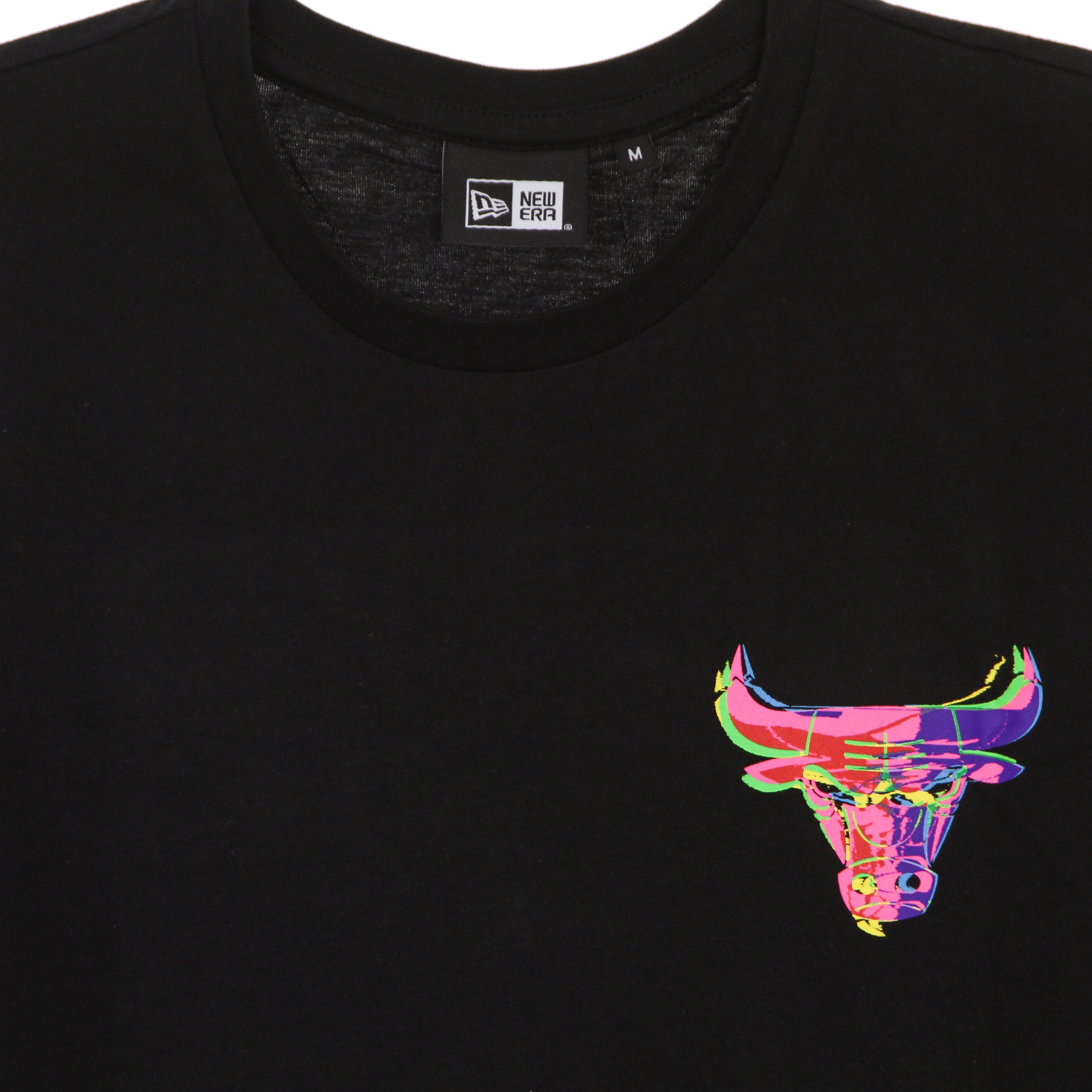 Maglietta Uomo Nba Neon Back Graphic Team Logo Tee Chibul Black