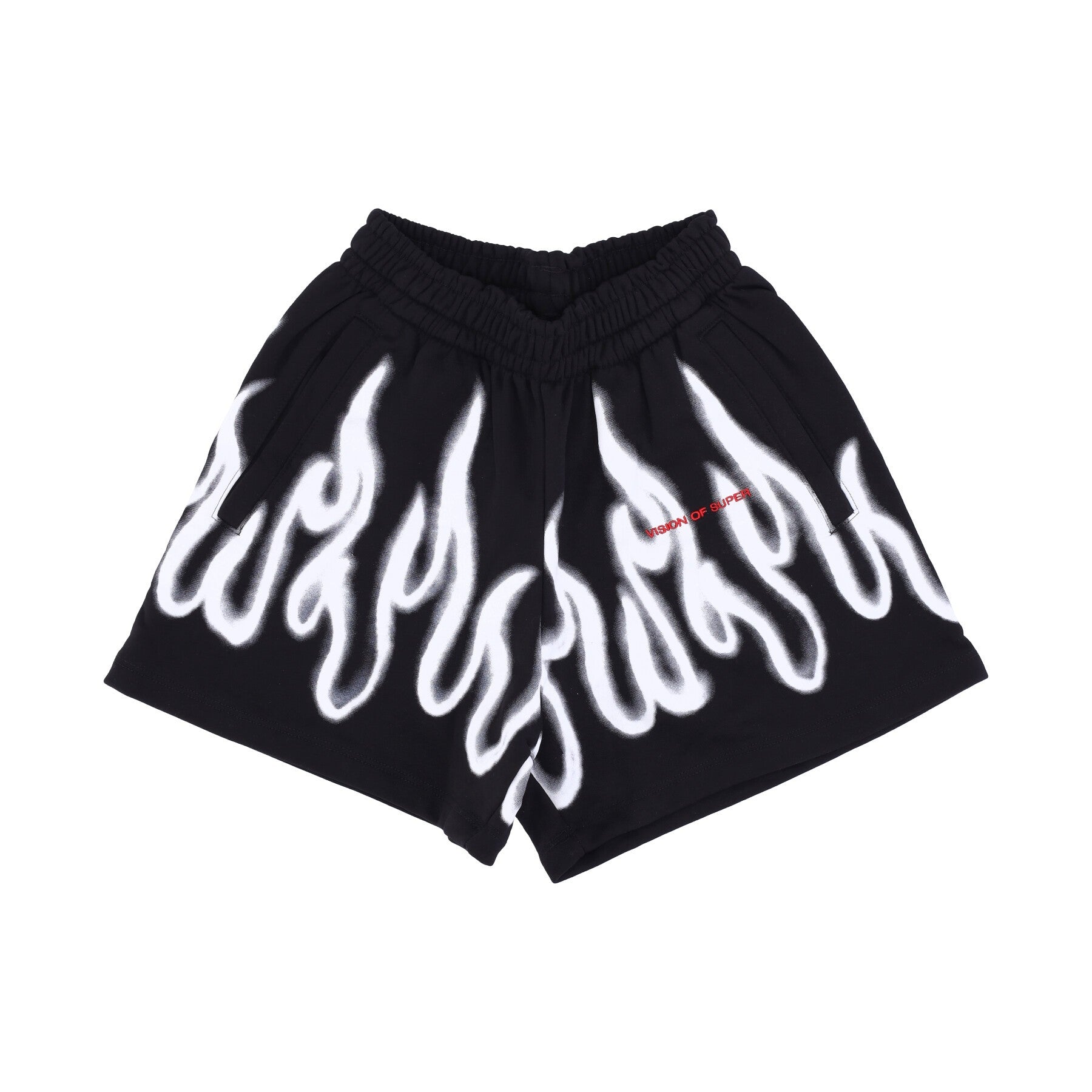 Spray Flames Shorts Women's Shorts Black/white