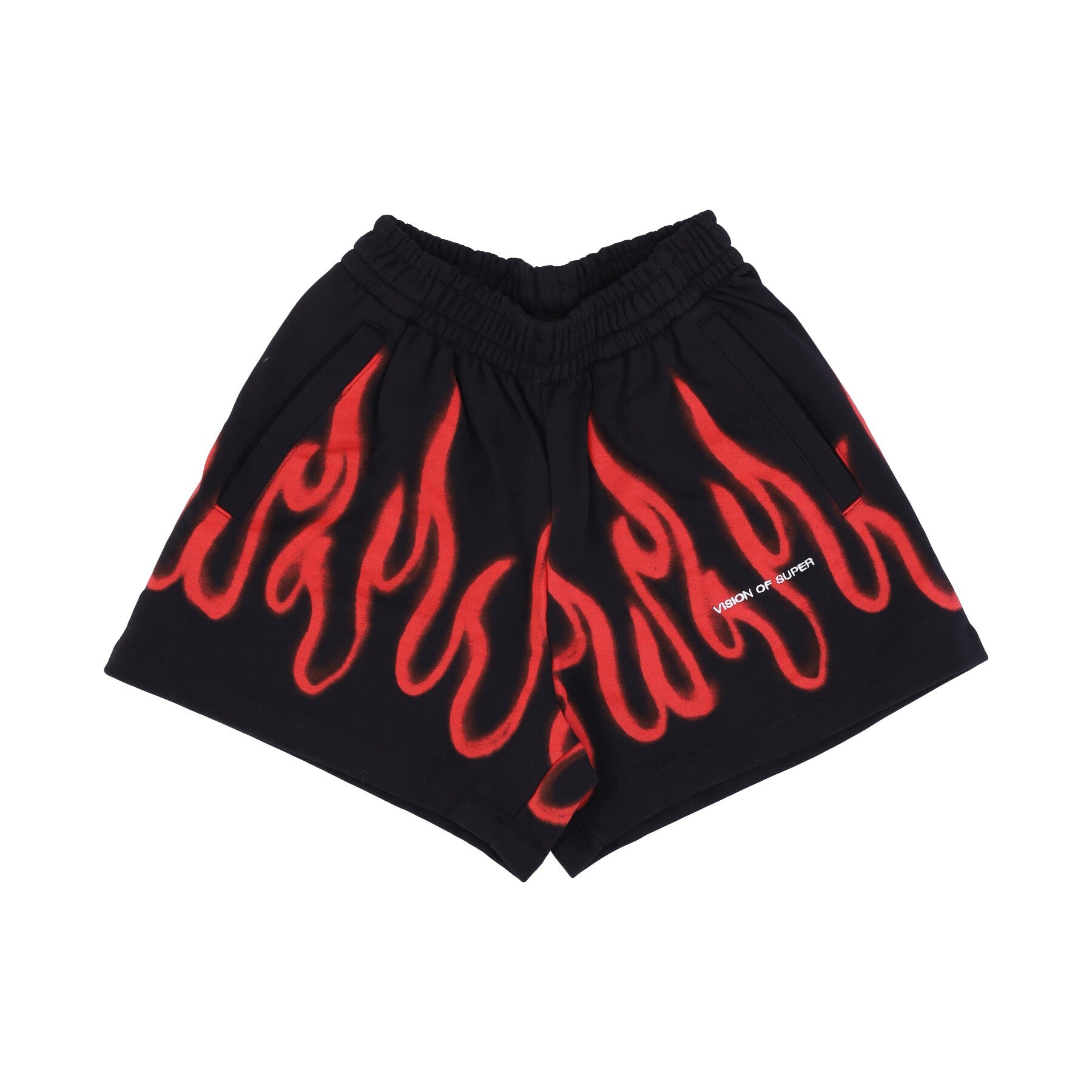 Pantaloncino Donna Spray Flames Shorts Black/red