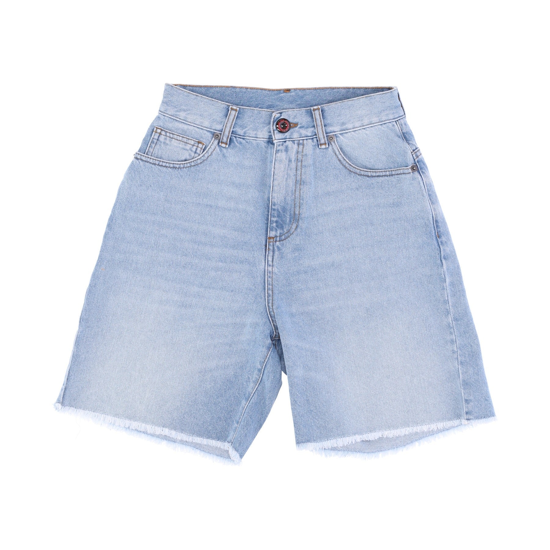 Vision Of Super, Jeans Corto Uomo Coating Denim Shorts, Blue Denim