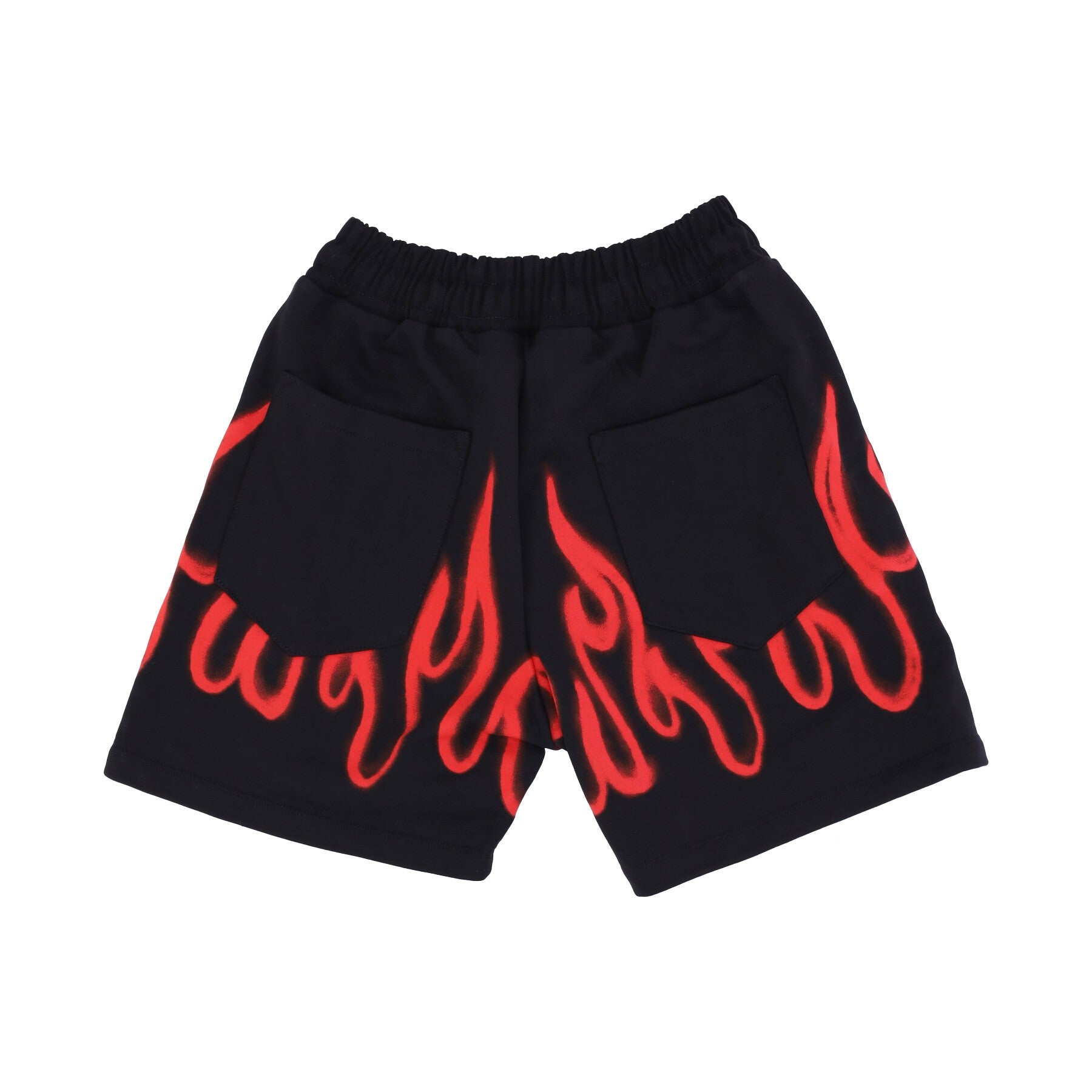 Pantalone Corto Tuta Uomo Spray Flames Shorts Black/red