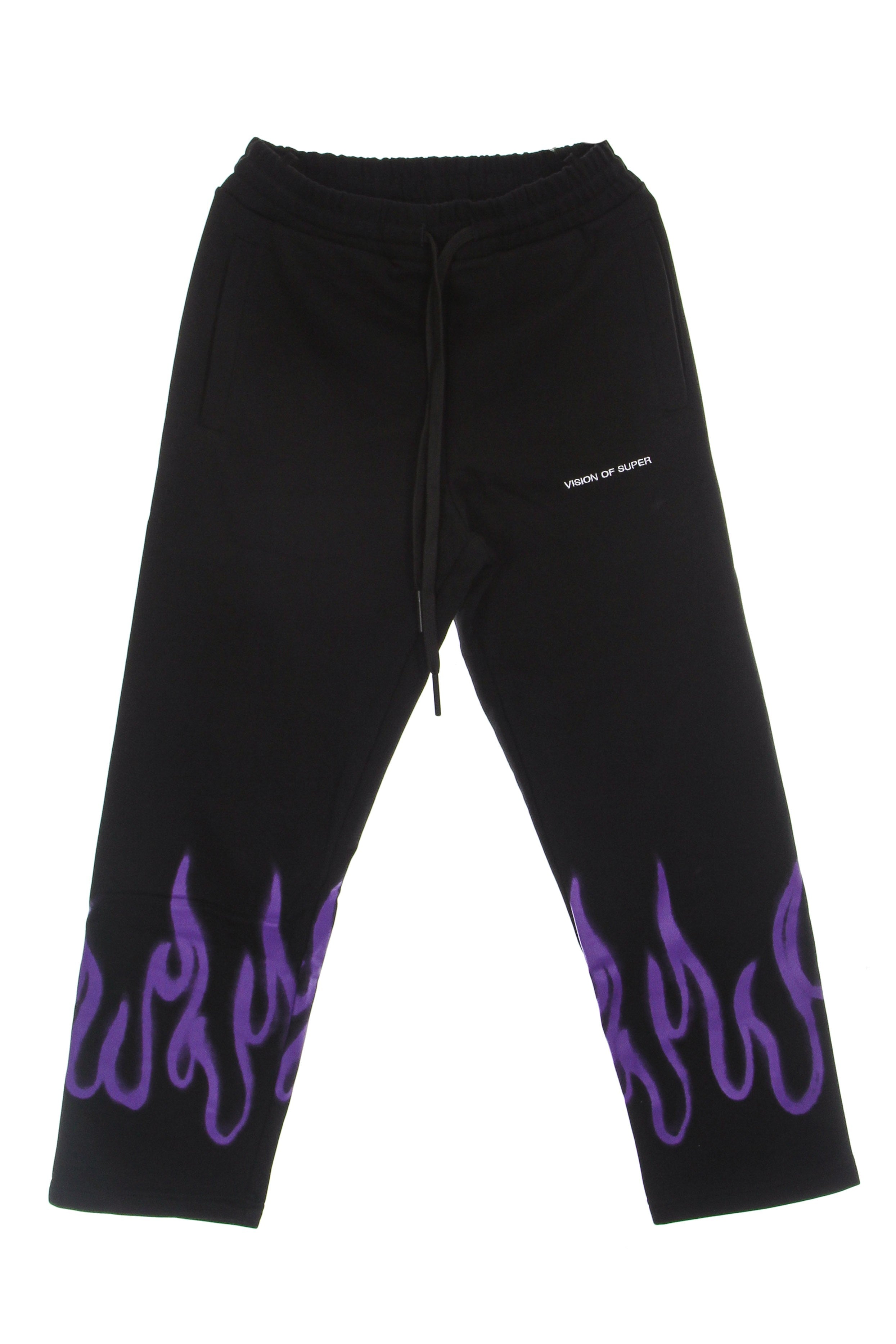 Vision Of Super, Pantalone Tuta Leggero Uomo Spray Flames Pants, 