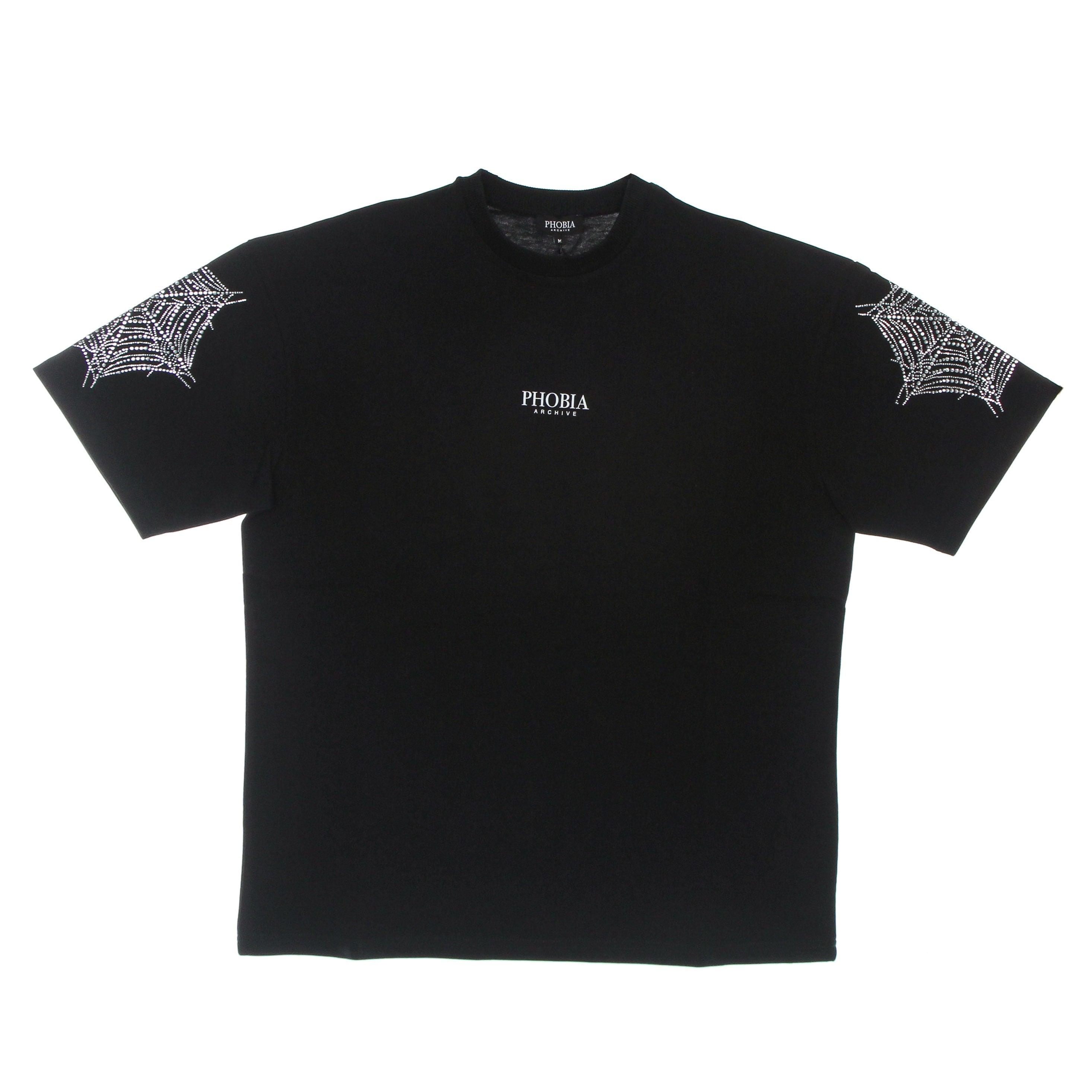 T-shirt à imprimé Cobweb Black / Strass