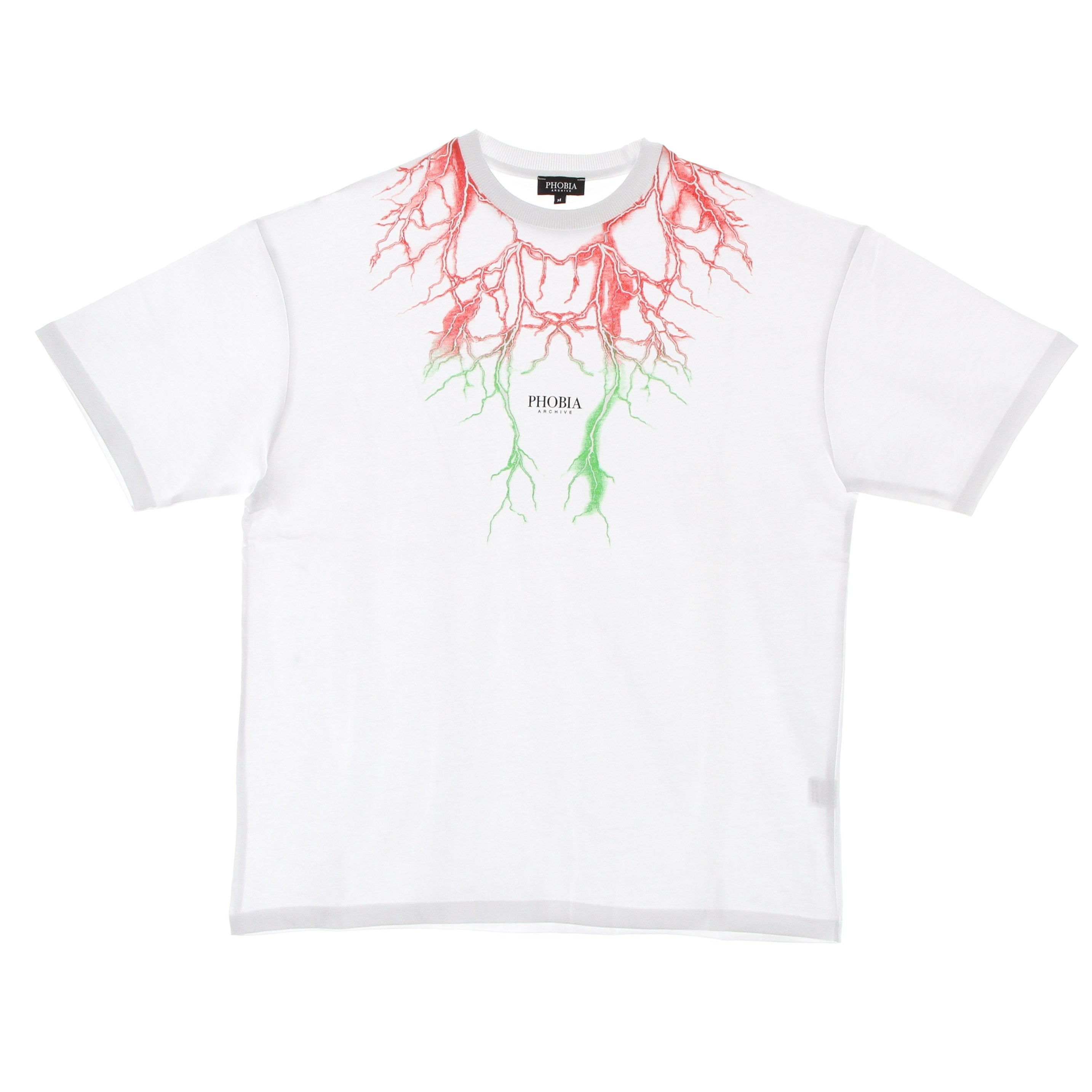 Phobia, Maglietta Uomo Lightning Tee, White/red/green