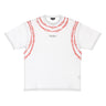 Phobia, Maglietta Uomo Barbed Wire Print Tee, White/red