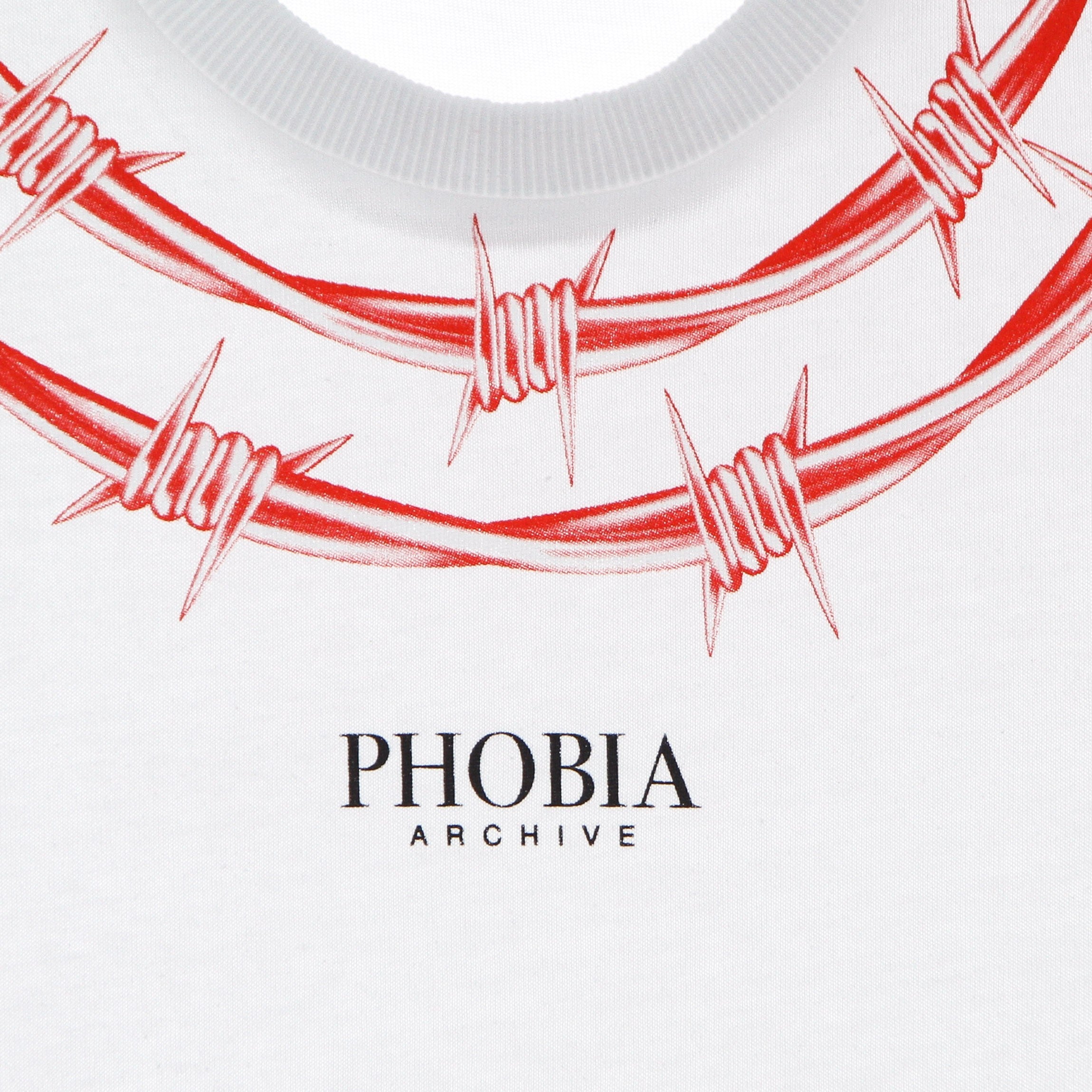 Phobia, Maglietta Uomo Barbed Wire Print Tee, 