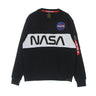 Alpha Industries, Felpa Girocollo Uomo Nasa Inlay Sweater, Rep. Blue