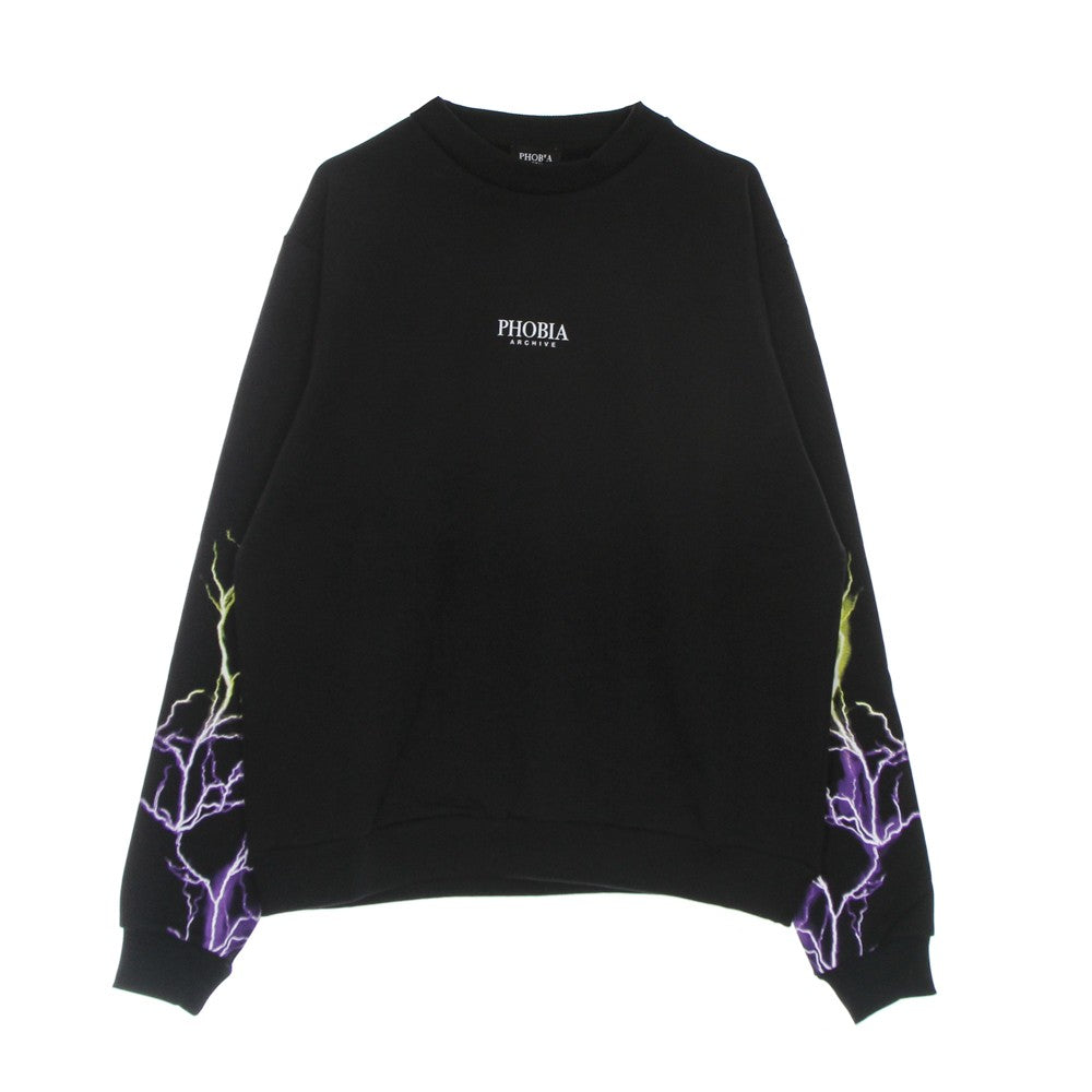 Phobia, Felpa Leggera Girocollo Uomo Lightning Crewneck, Black/purple/yellow