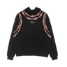 Phobia, Felpa Leggera Cappuccio Uomo Barbed Wire Print Hoodie, Black/red