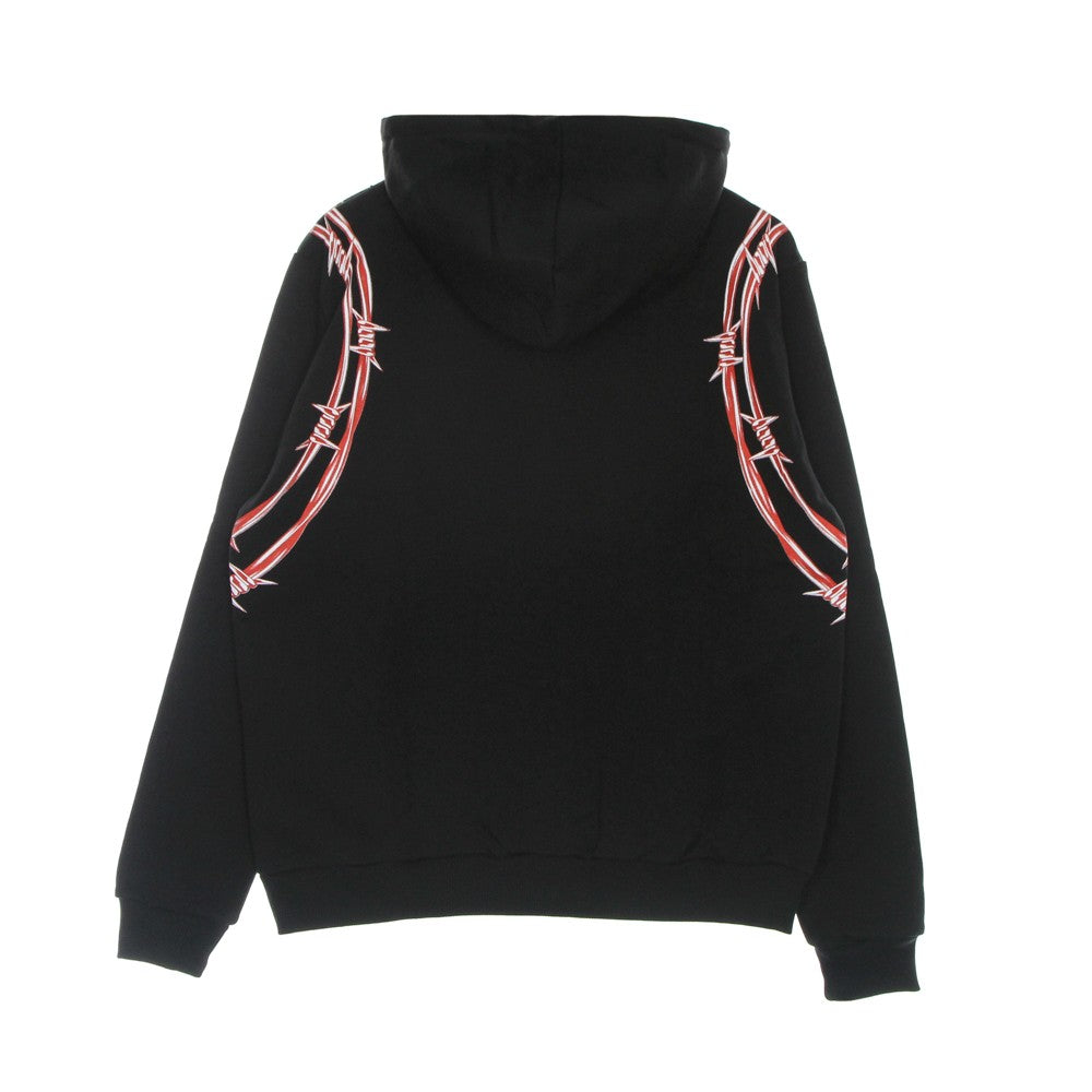 Phobia, Felpa Leggera Cappuccio Uomo Barbed Wire Print Hoodie, 