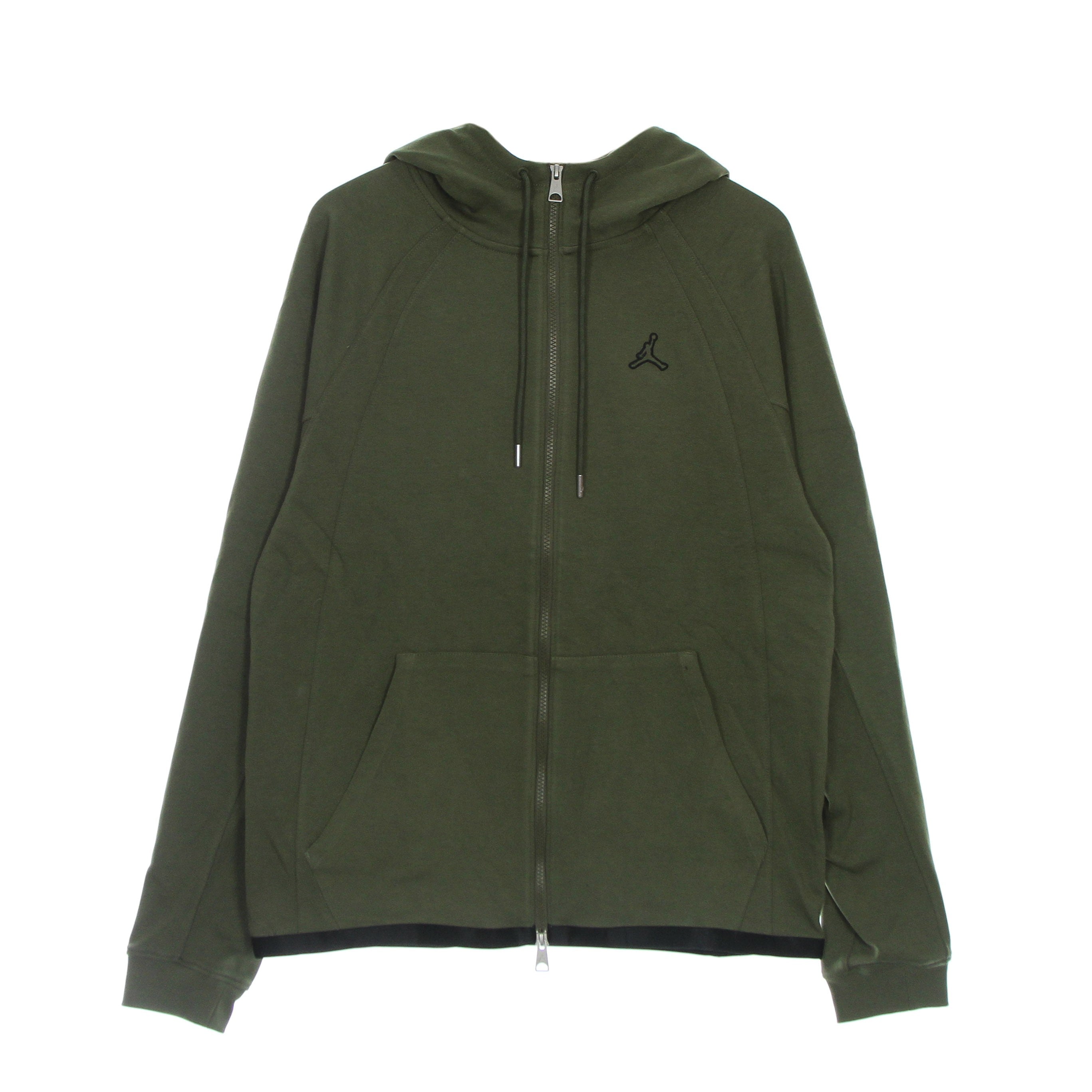 Jordan, Felpa Leggera Cappuccio Zip Uomo Essentials Warmup Jacket, Medium Olive/medium Olive