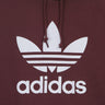 Adidas, Felpa Leggera Cappuccio Uomo Trefoil Hoody, Quiet Crimson/white