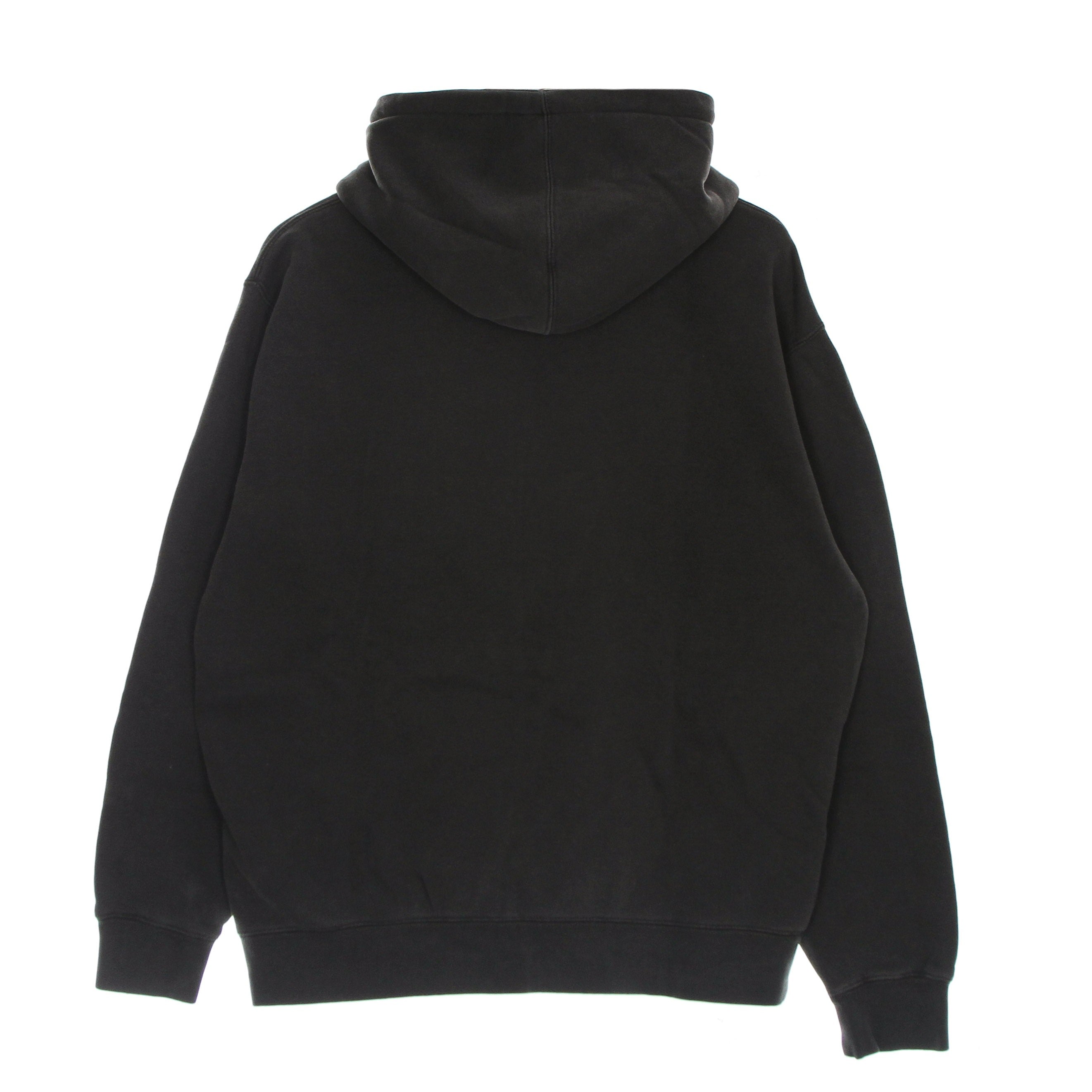 Obey, Felpa Cappuccio Uomo Black Bar Heavyweight Pigment Dyed Hoodie, 