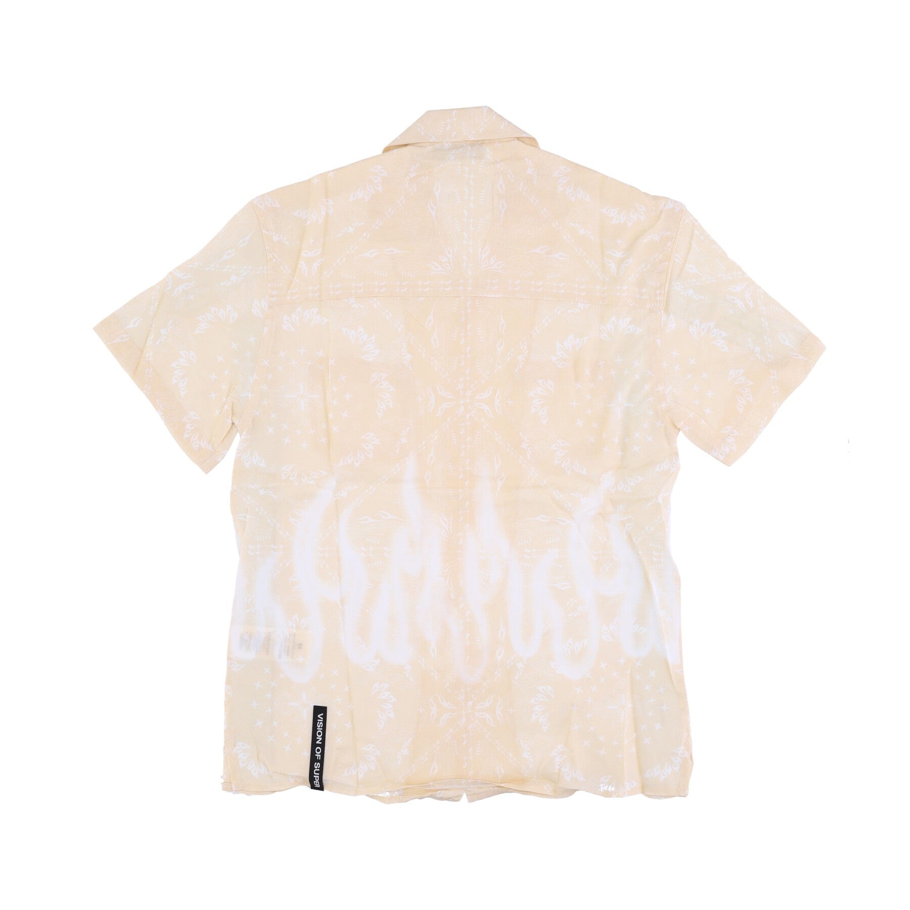 Vision Of Super, Camicia Manica Corta Uomo Spray Flames Bandana Shirt, 