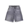 Vision Of Super, Jeans Corto Uomo Black Coating Denim Shorts, Grey