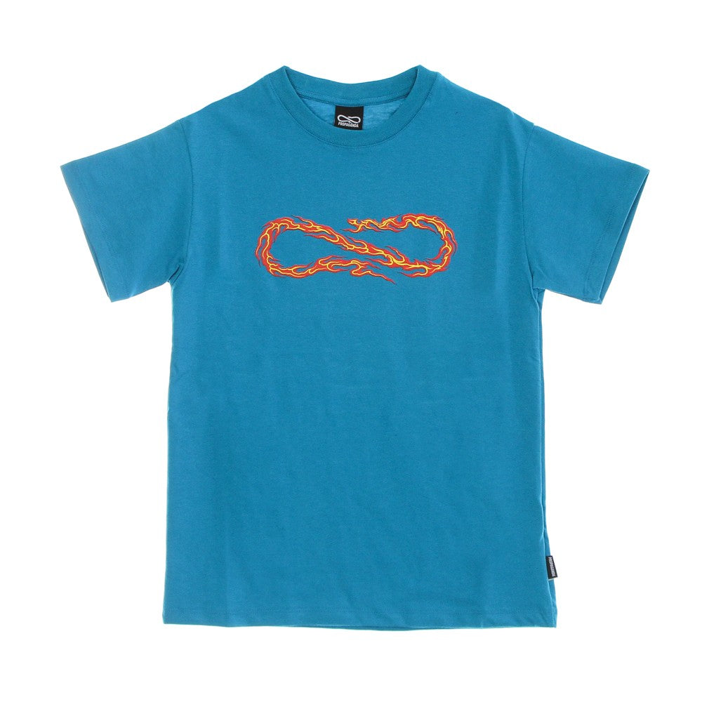 Propaganda, Maglietta Uomo Logo Flame Tee, Turquoise