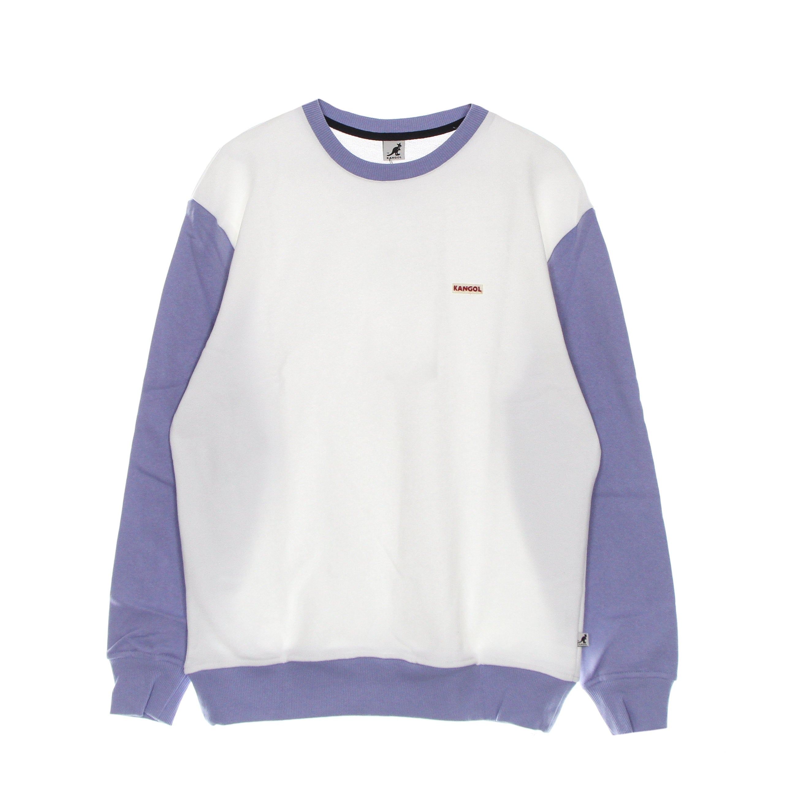 Kangol, Felpa Leggera Girocollo Uomo Heritage Taped Crew Sweat, Iced Lilac