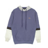 Kangol, Felpa Leggera Cappuccio Uomo Heritage Taped Hoodie, Iced Lilac