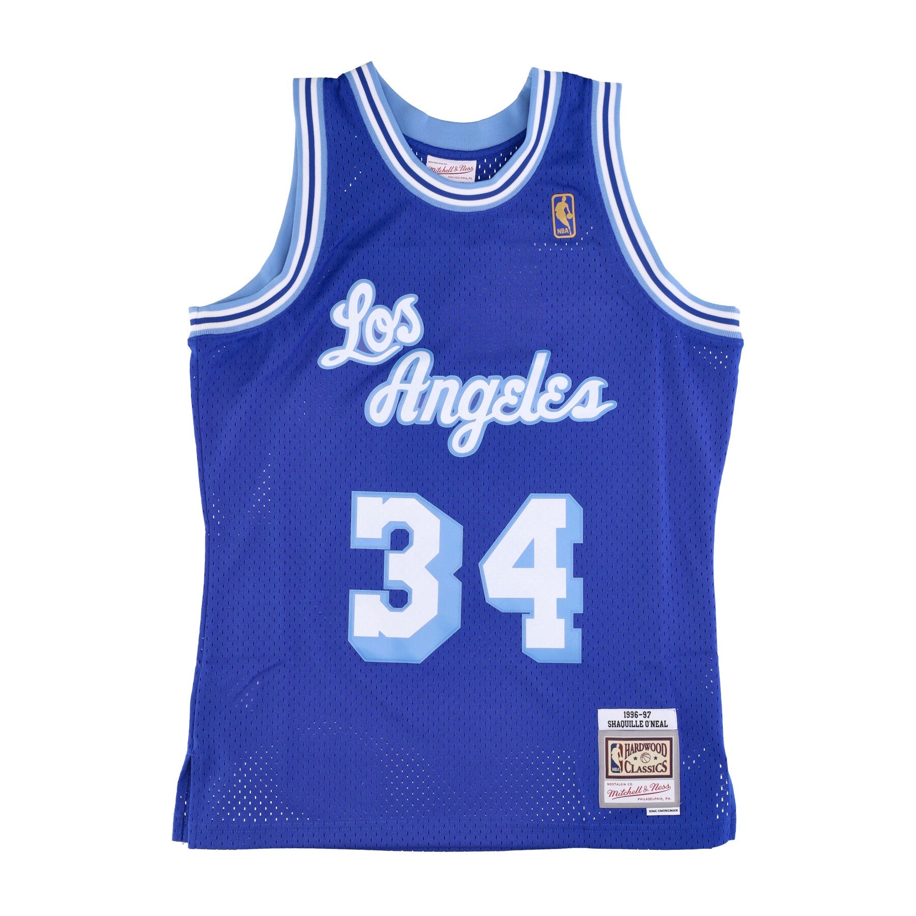 Casken Camete de tanques masculinos NBA Swingman Jersey Hardwood Clásicos No 34 Shaquille O'Neal 1996-97 Colors de equipo original de Loslak