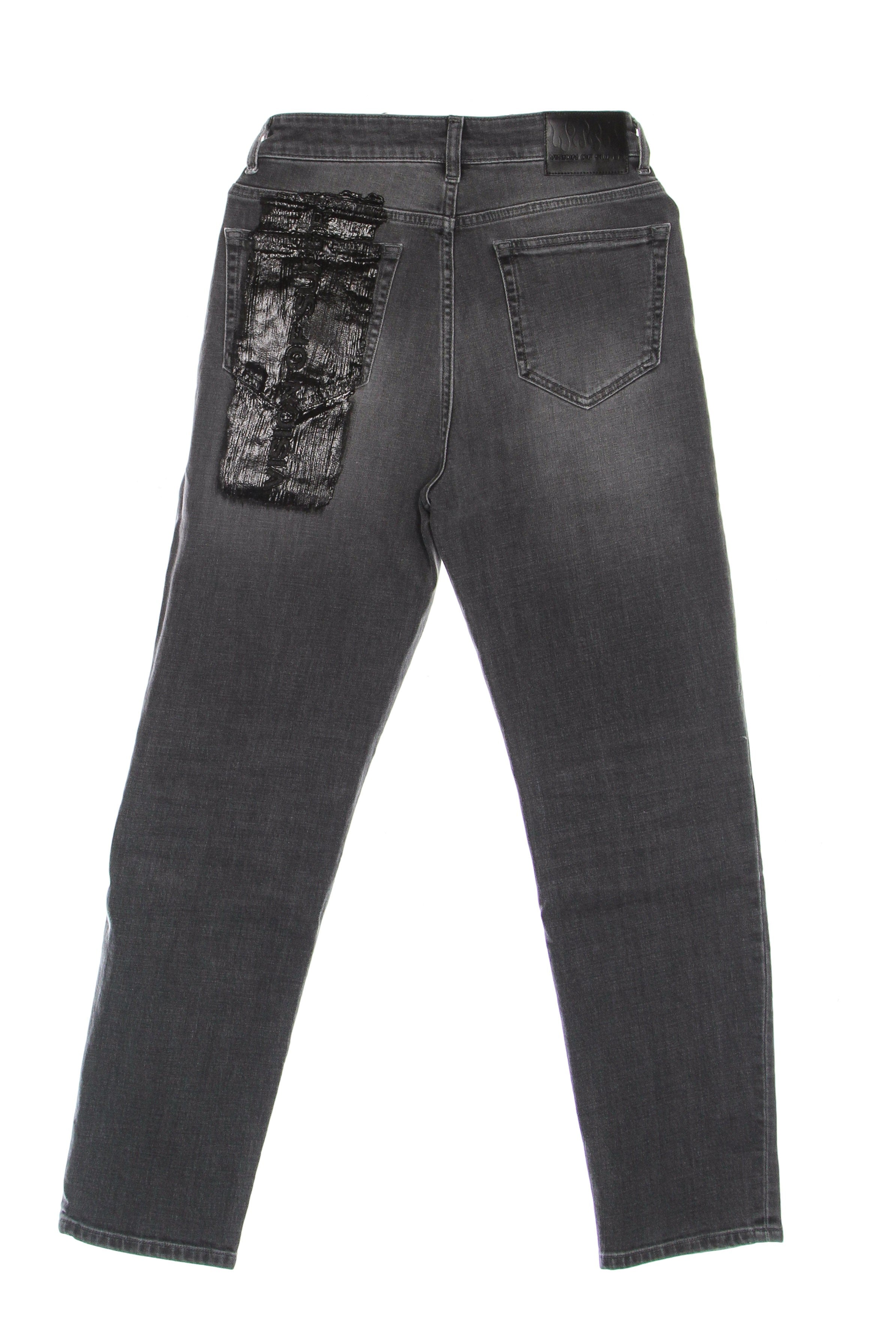 Jean en revêtement noir jeans jeans gris