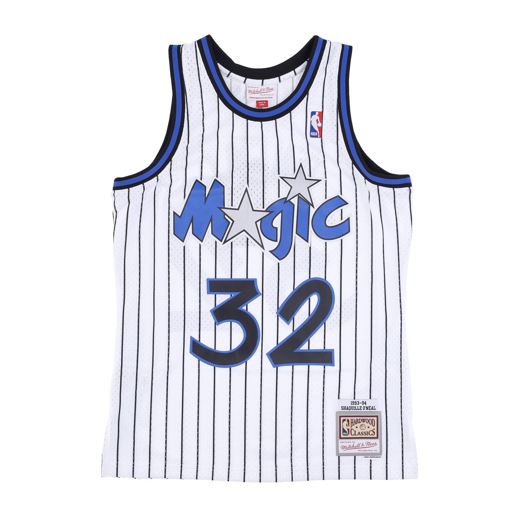 Canotta Basket Uomo Nba Swingman Jersey Hardwood Classics No 32 Shaquille O'neal 1993-94 Orlmag Original Team Colors