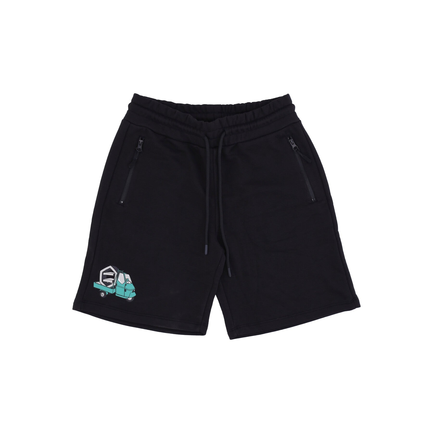 Dolly Noire, Pantalone Corto Tuta Uomo Tre Ruote Sweatpant Shorts, Black