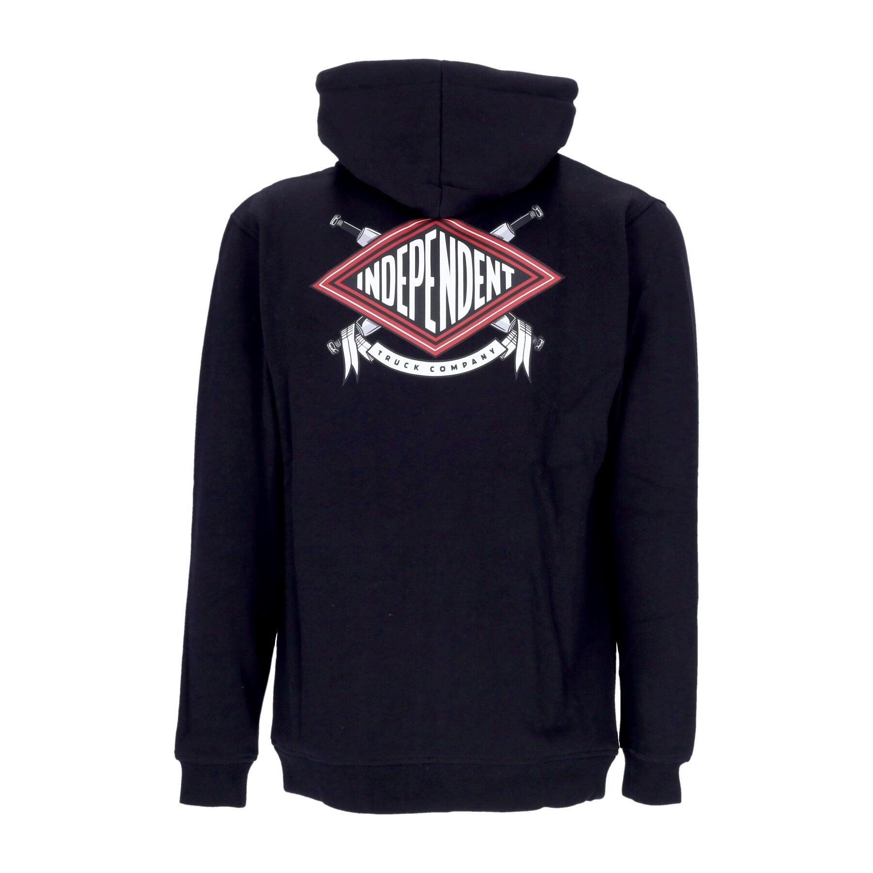 Independent, Felpa Cappuccio Zip Uomo Turn &burn Zip Hood, Black