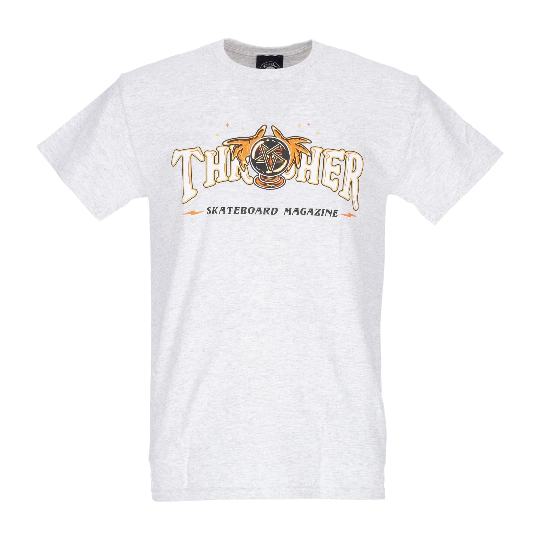 Thrasher, Maglietta Uomo Fortune Logo Tee, Ash Grey